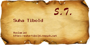 Suha Tibold névjegykártya